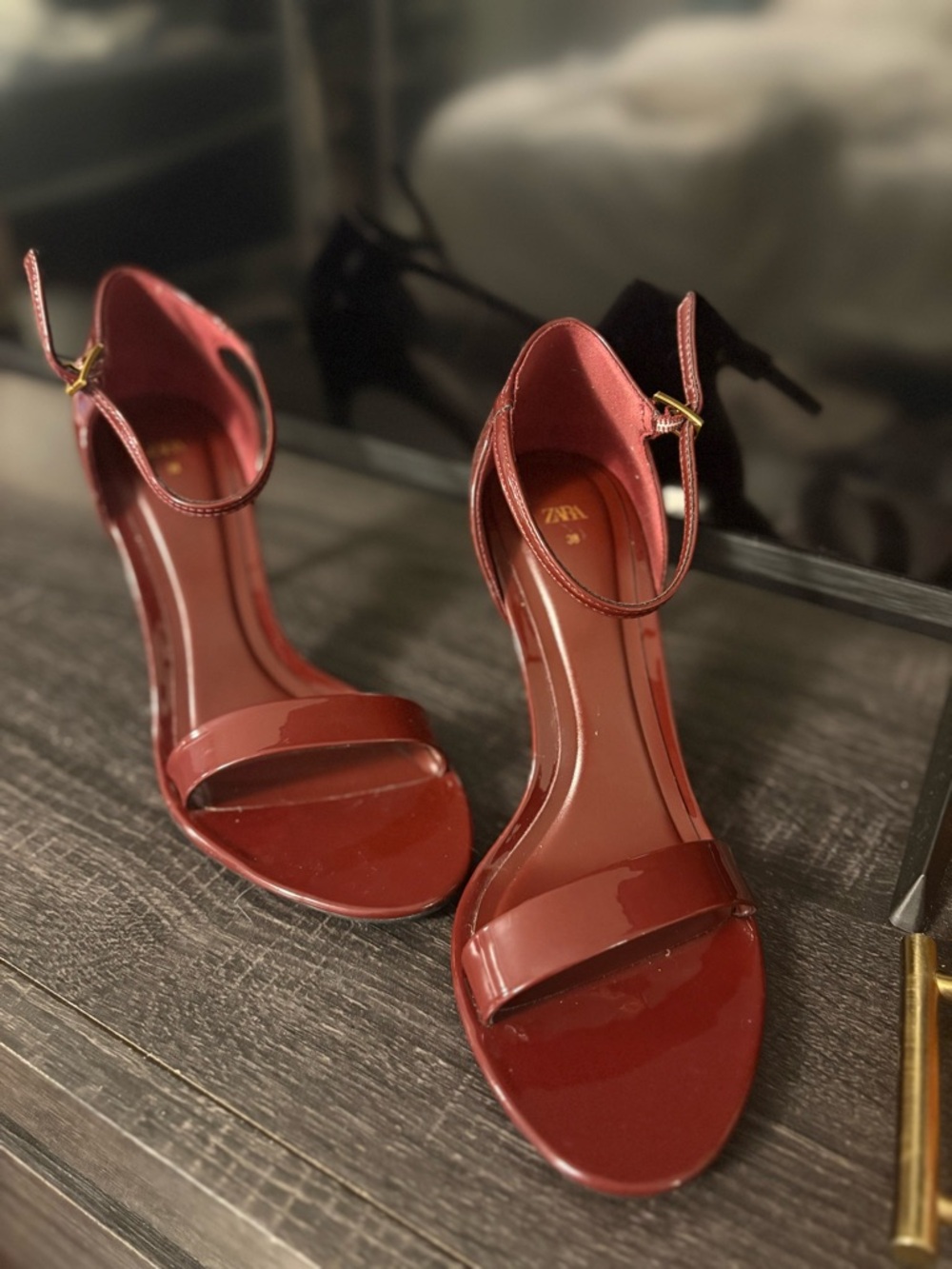 Zara Burgundy Heels Size 38
